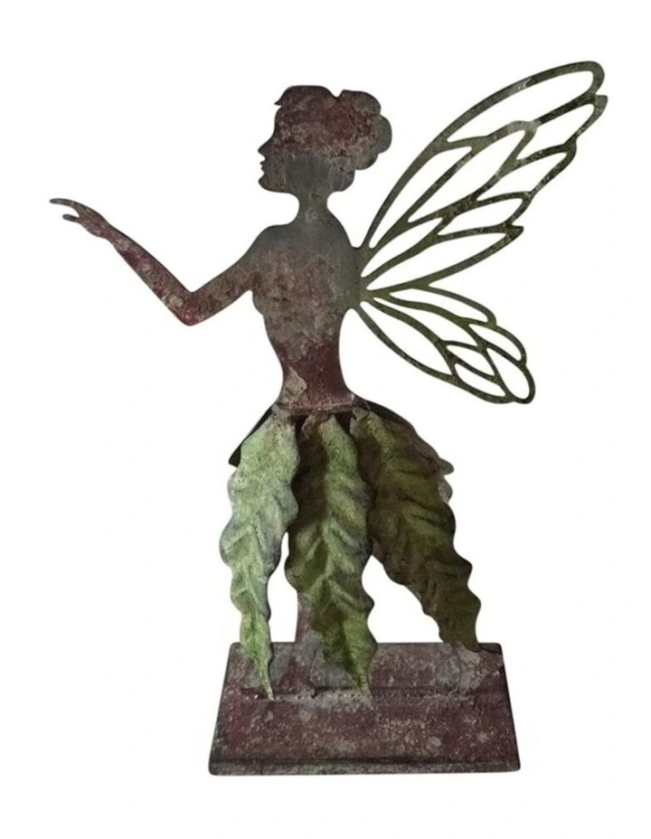 Metal Fairy with Wings Figurine 31cm in Multi