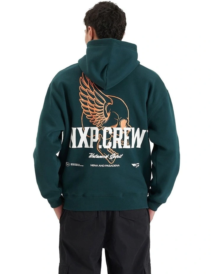 Corbusian Heavy Box Fit Hooded Sweater in Green