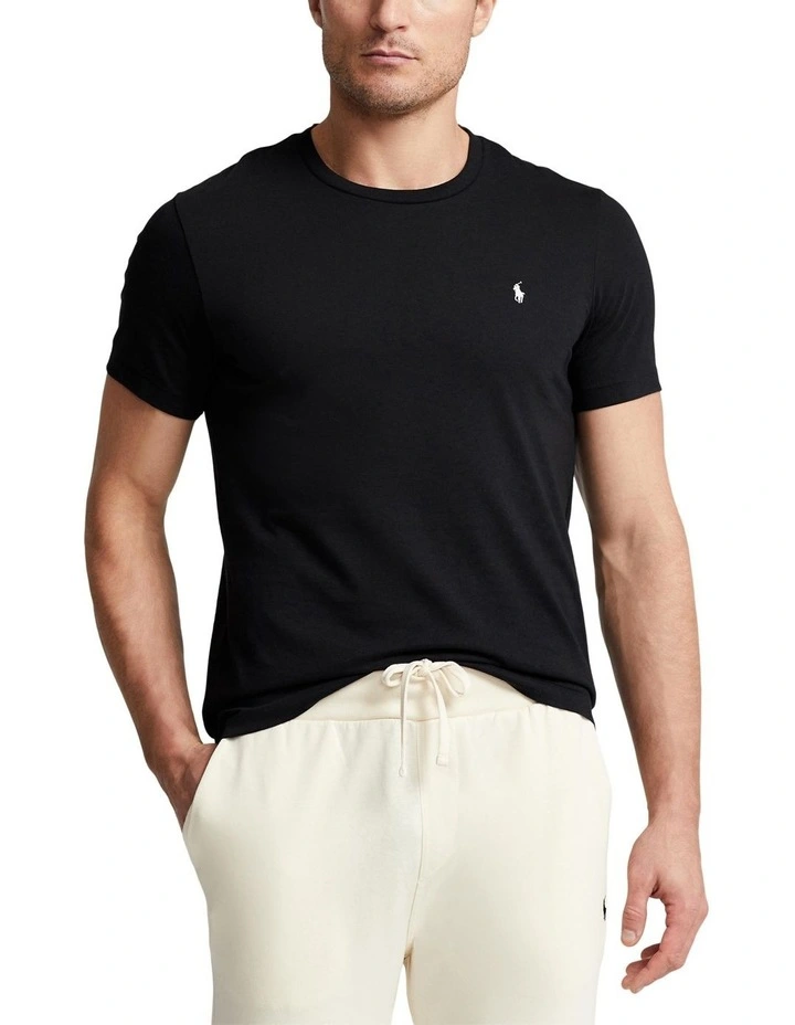 Cotton Jersey Sleep T-shirt in Black
