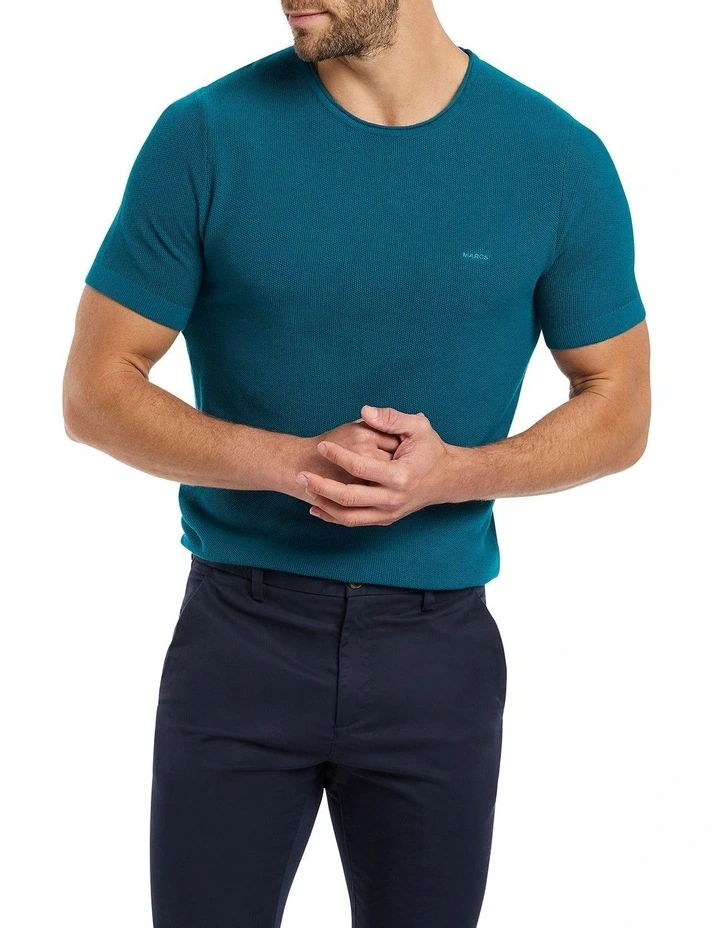 Jae Knit Tee in Deep Ocean