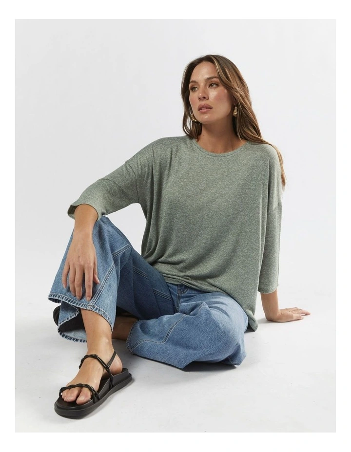 Brianna Oversized Knit Jumper in Laurel Wreath