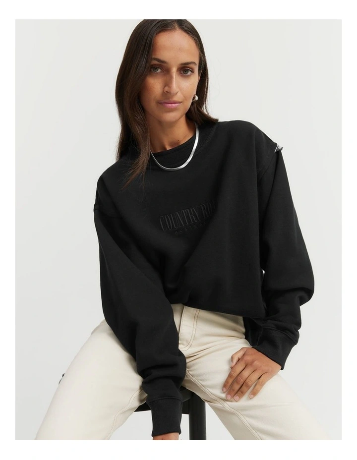 90s Reissue Australian Made Sweat Top in Black