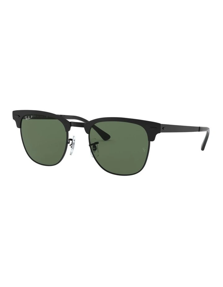 Clubmaster Metal Black RB3716 Polarised Sunglasses