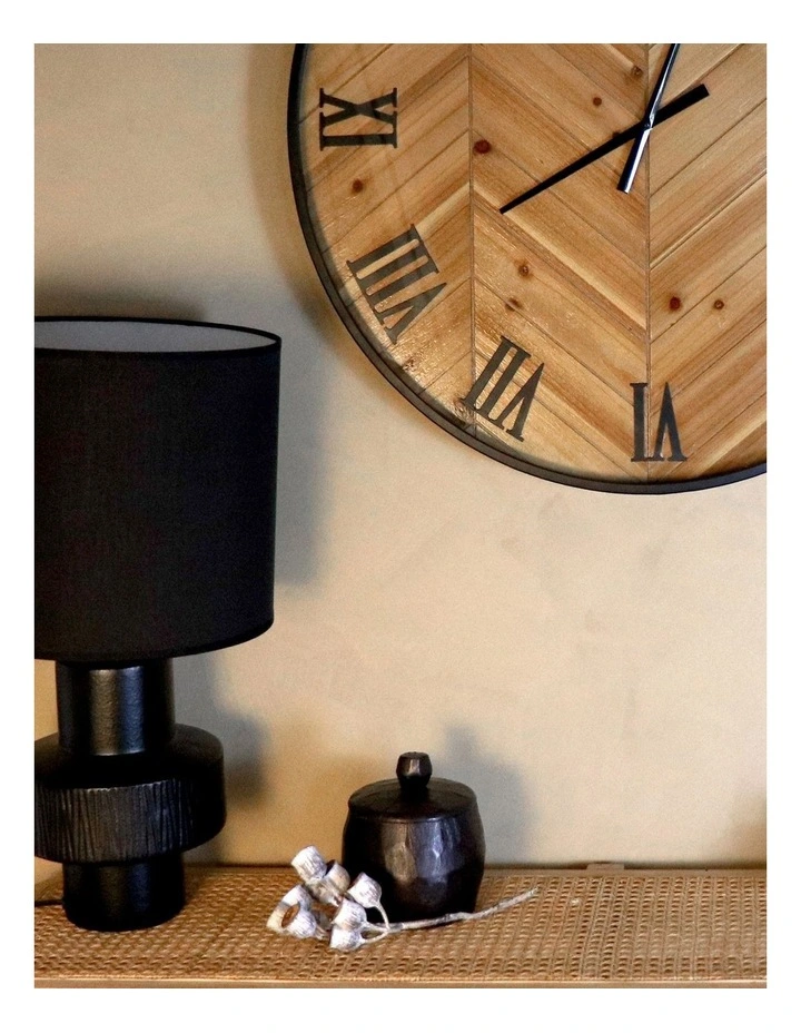 Garrett Clock 70cm in Black