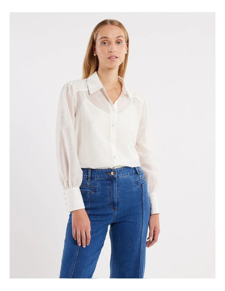 Claudine Shirt in Ivory