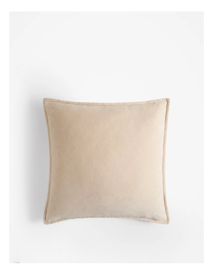 Pia Organically Grown Cotton Velvet 55x55 Cushion in Natural
