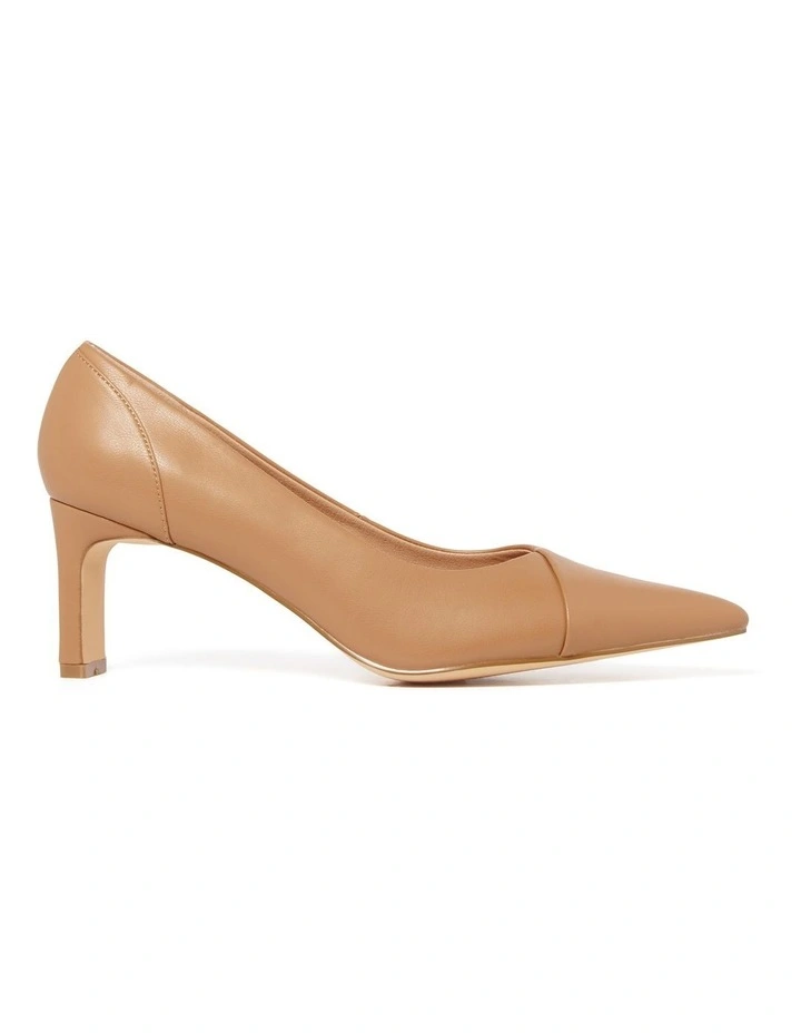 Gretchen Thin Block Pump Heels in Brown