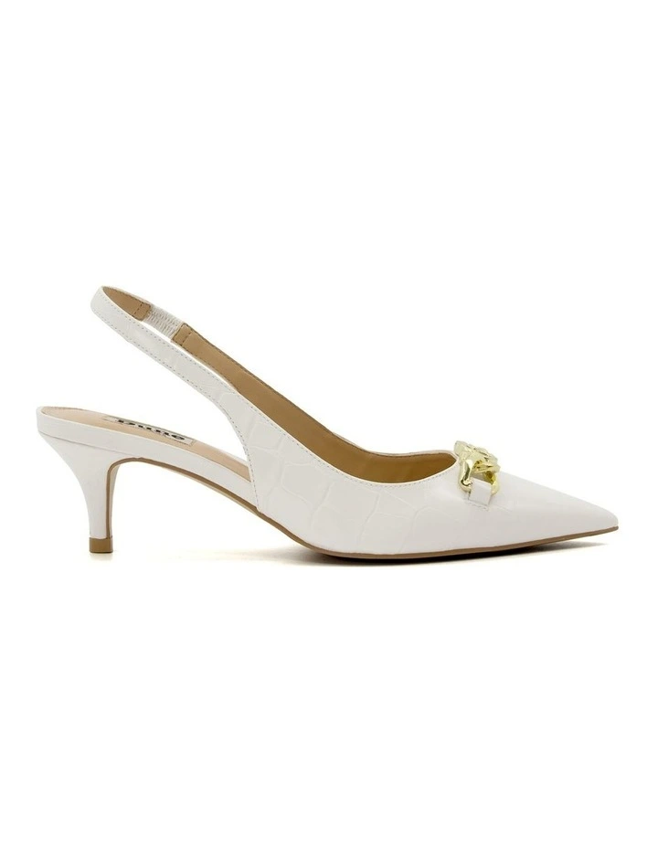 Current Slingback Heels in White