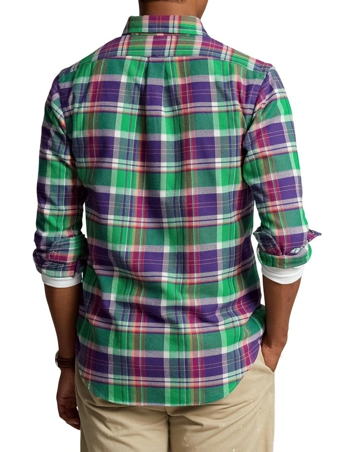 Custom Fit Plaid Twill Shirt in Assorted