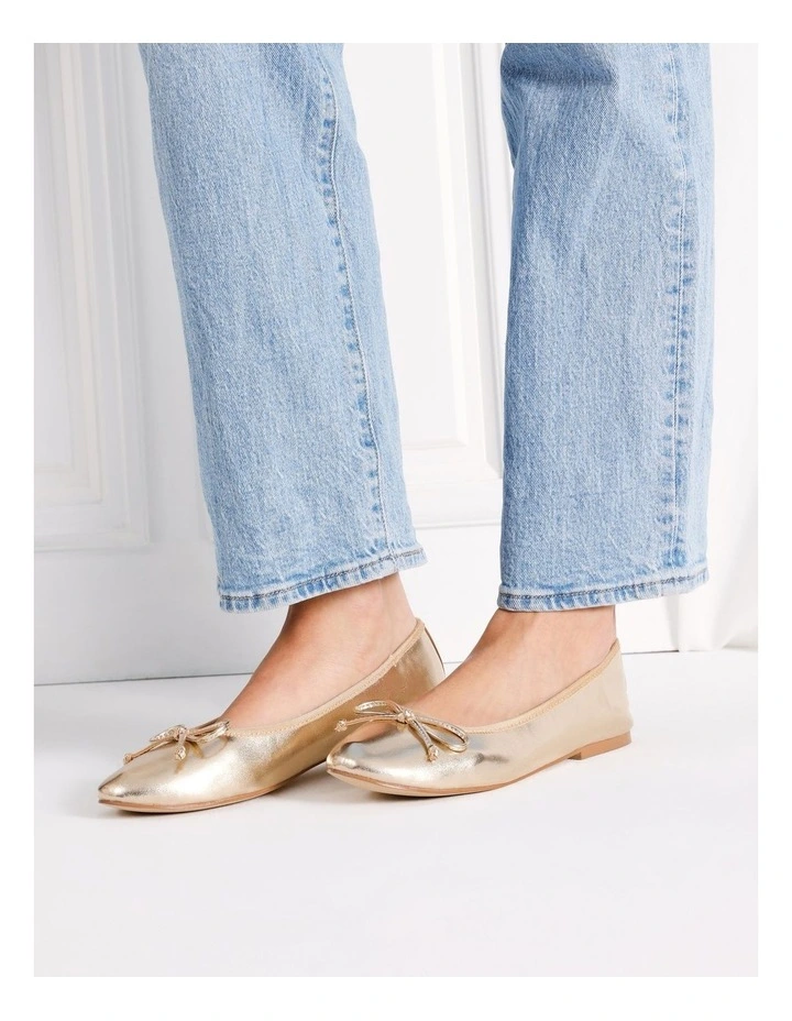 Gia Ballet Flats in Gold
