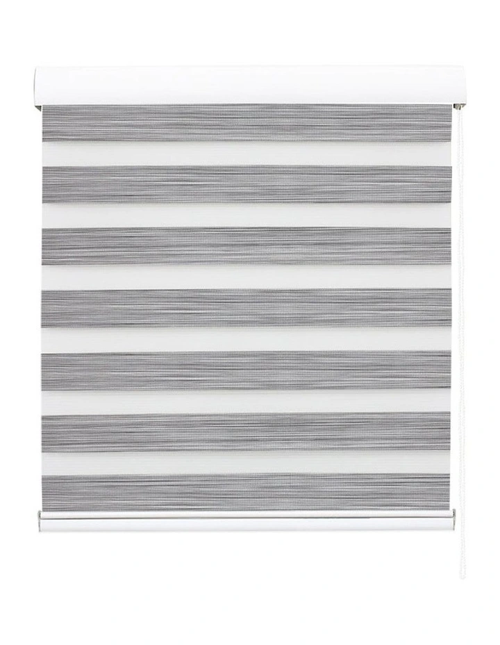 Blackout Zebra Roller Blind Curtains 180x210cm in Grey