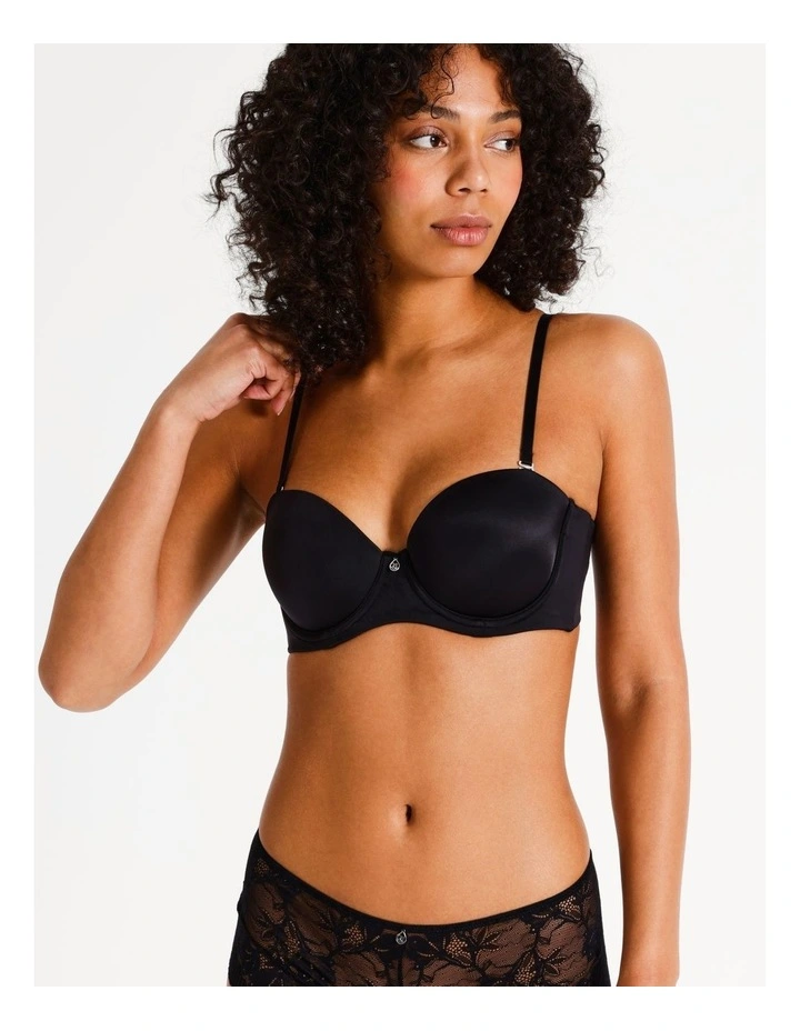 Pure Comfort Contour Strapless Bra in Black