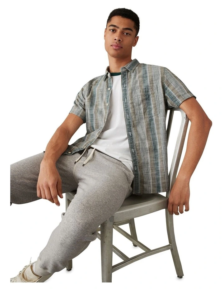 Button Up Resort Shirt in Willow Green
