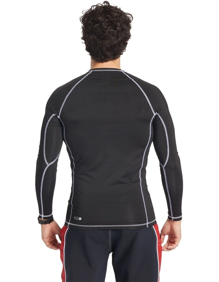 Saturn Protection Long Sleeve UPF 50 Rash Vest in Black