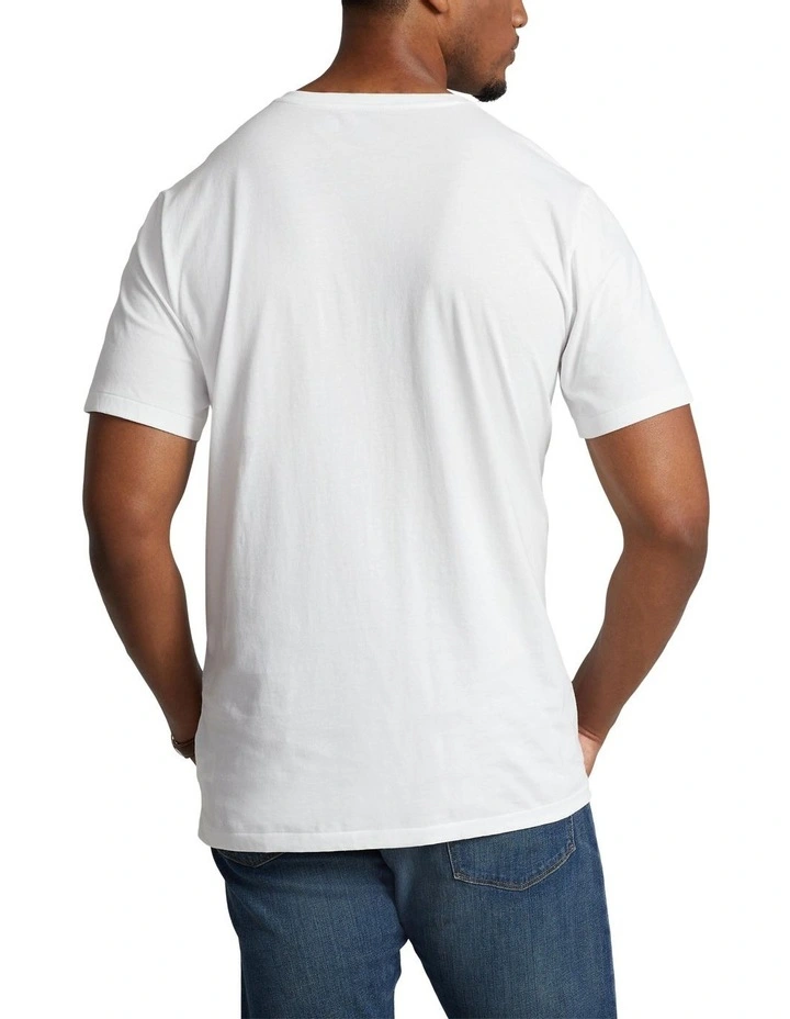 Cotton Jersey V-Neck T-shirt in White