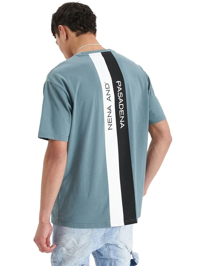 Keystone Heavy Box Fit Tee in Blue