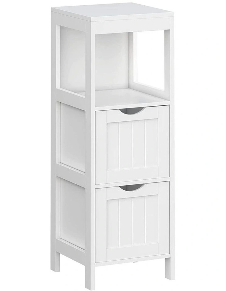 Floor Cabinet with 2 Drawers in White