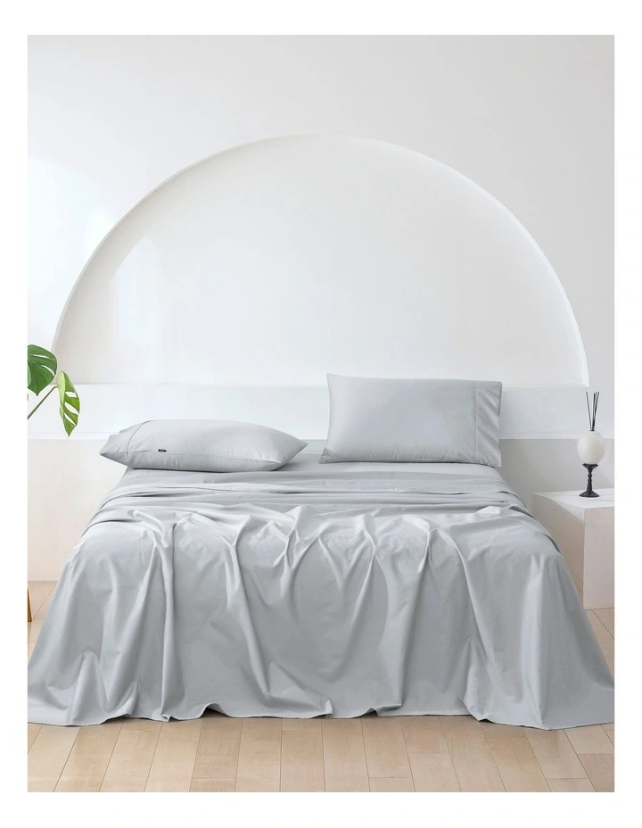 500 Thread Count Single Bed Sheet Set in Silver