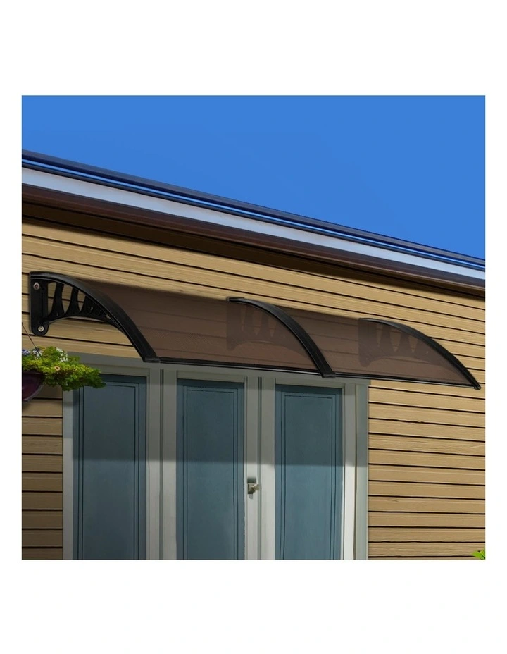 Window Door Awning Canopy 1mx2.4m in Brown