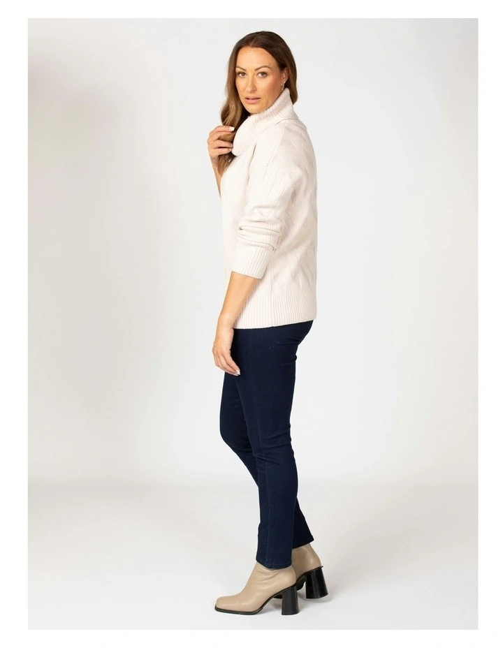 Chalet Textured Sweater in Oat Marle