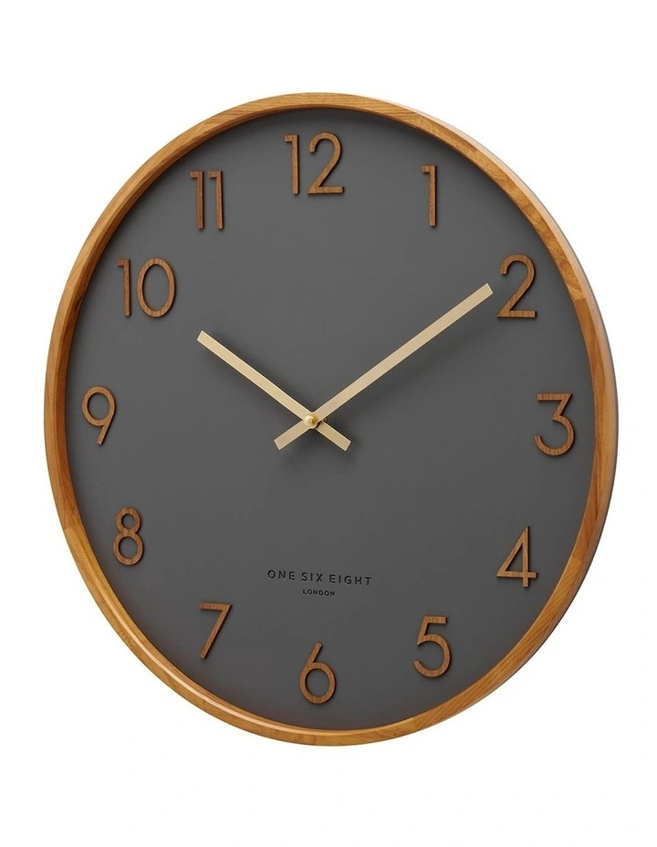 SCARLETT Charcoal 50cm Wall Clock