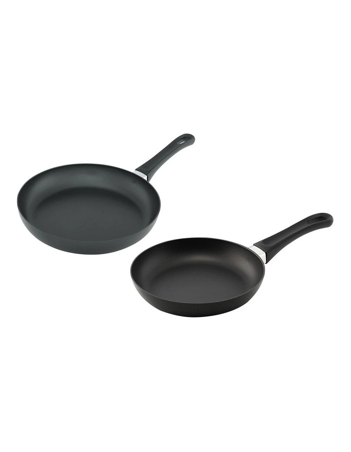 Classic Induction 2 Piece Fry Pan Set in Black