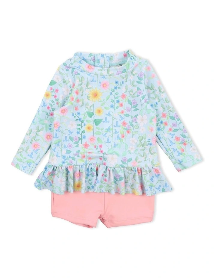 Kelsey Ls Rash Top Sunsuit in Kelsey Print