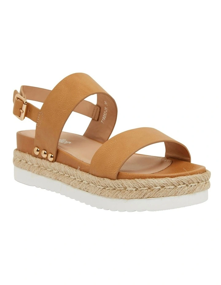 Wave Camel Smooth Sandals
