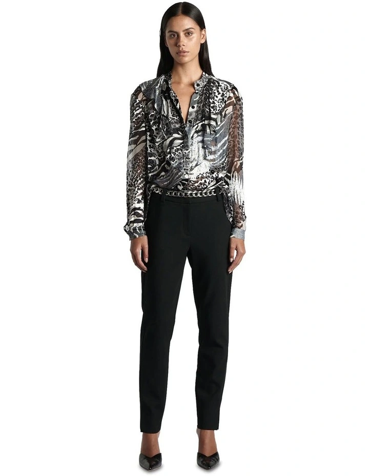 Side Panel Skinny Pant in Black