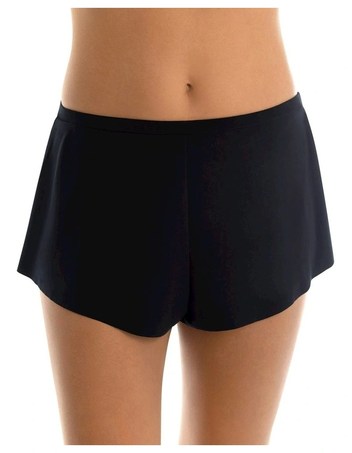 Jersey Tummy Control Swim Shorts in Black