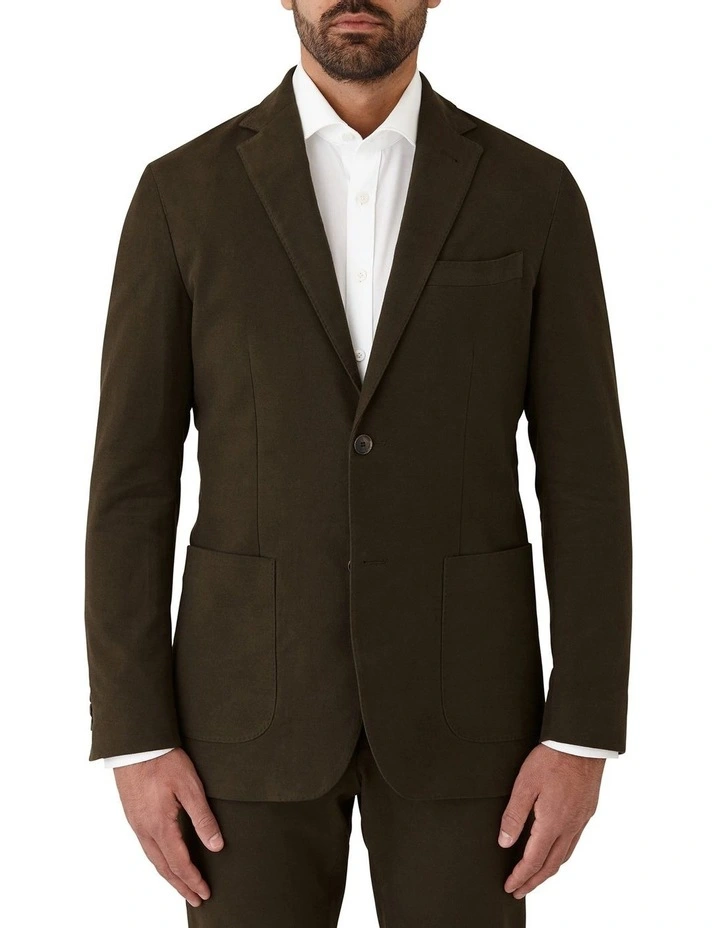 Burnley Modern Fit Sports Jacket in Khaki