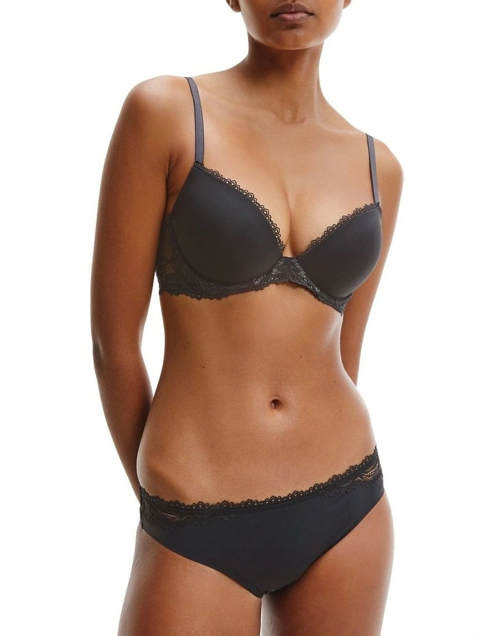 Seductive Comfort Lotus Floral Bikini Brief Black