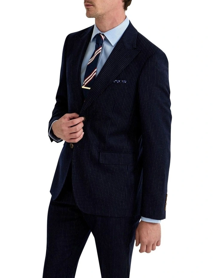 Byron Wool Suit Jacket in Navy