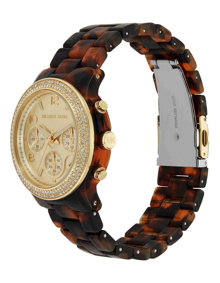 Runway Chronograph Watch in Tortoise