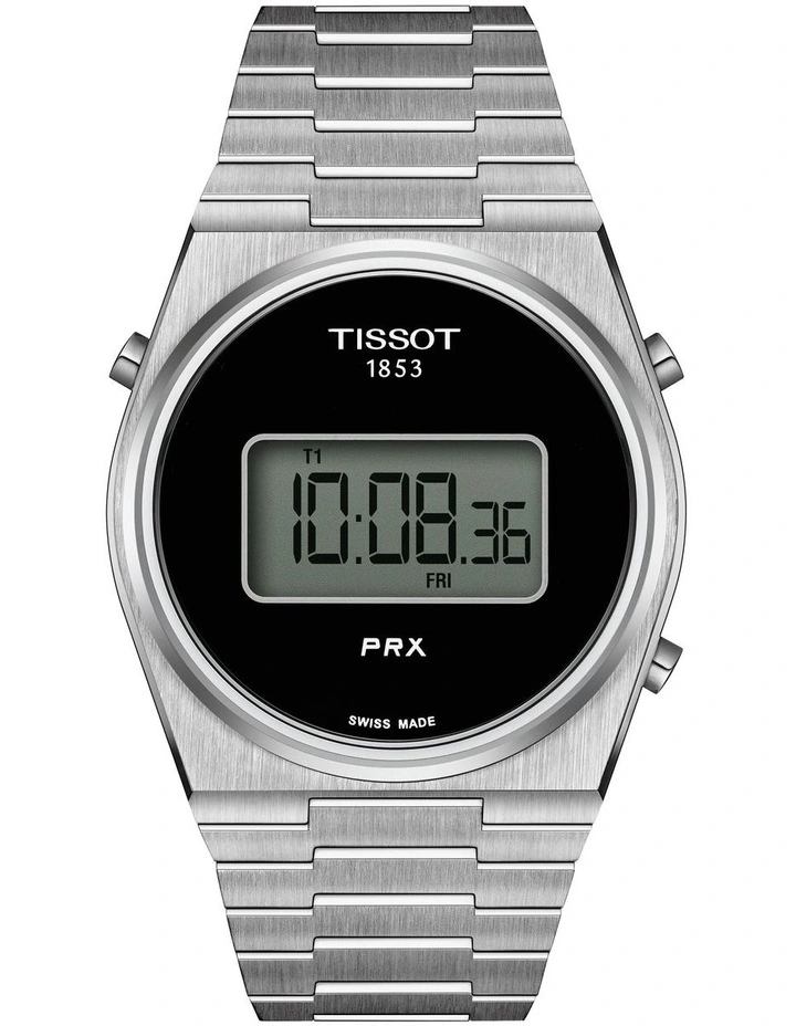 PRX Digital 40mm T1374631105000 Watch in Black/Silver