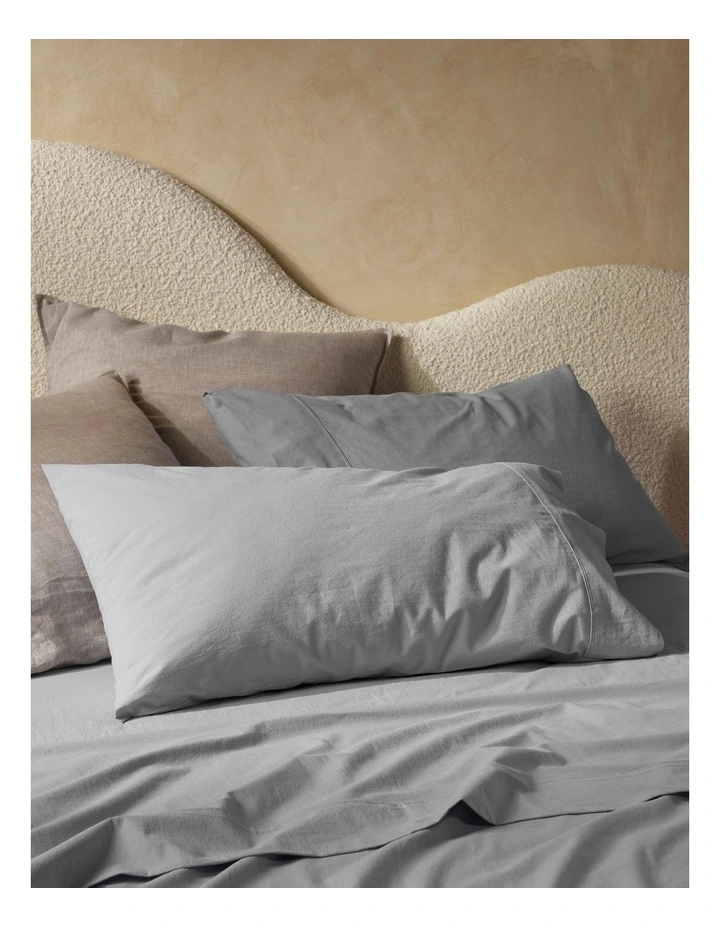 Stonewashed Cotton Sheet Set in Ash