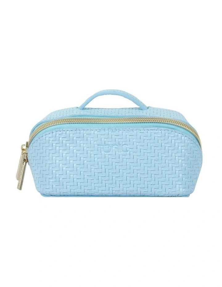 Herringbone Beauty Bag Small in Bluebell