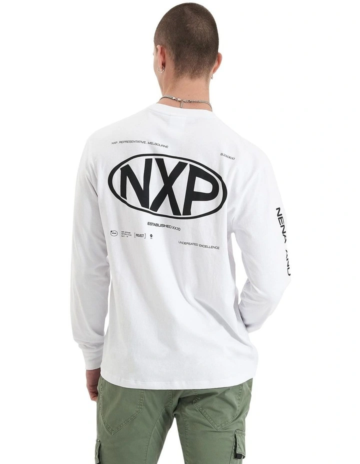 Tensile Heavy Relaxed Long Sleeve Tee in Optical White