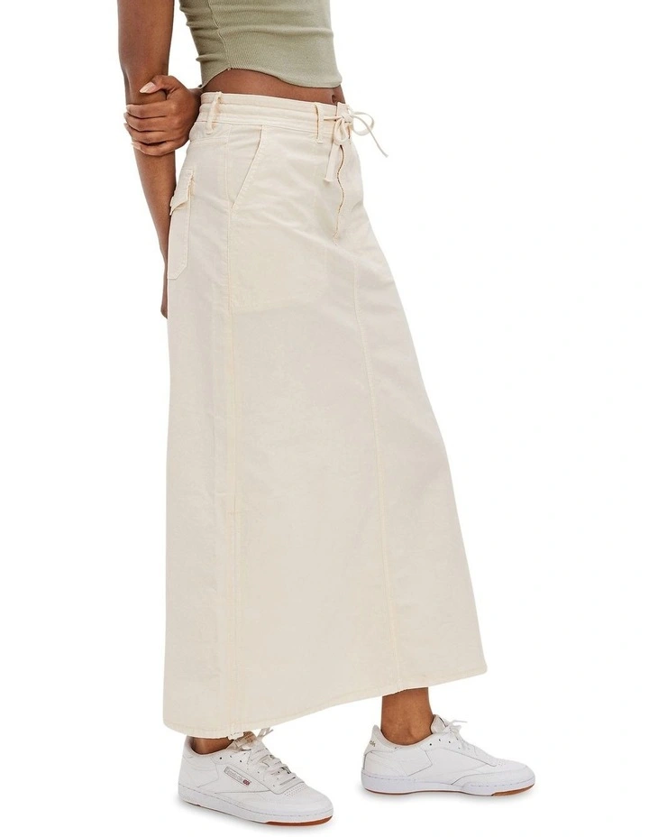 Snappy Maxi Skirt in Cream