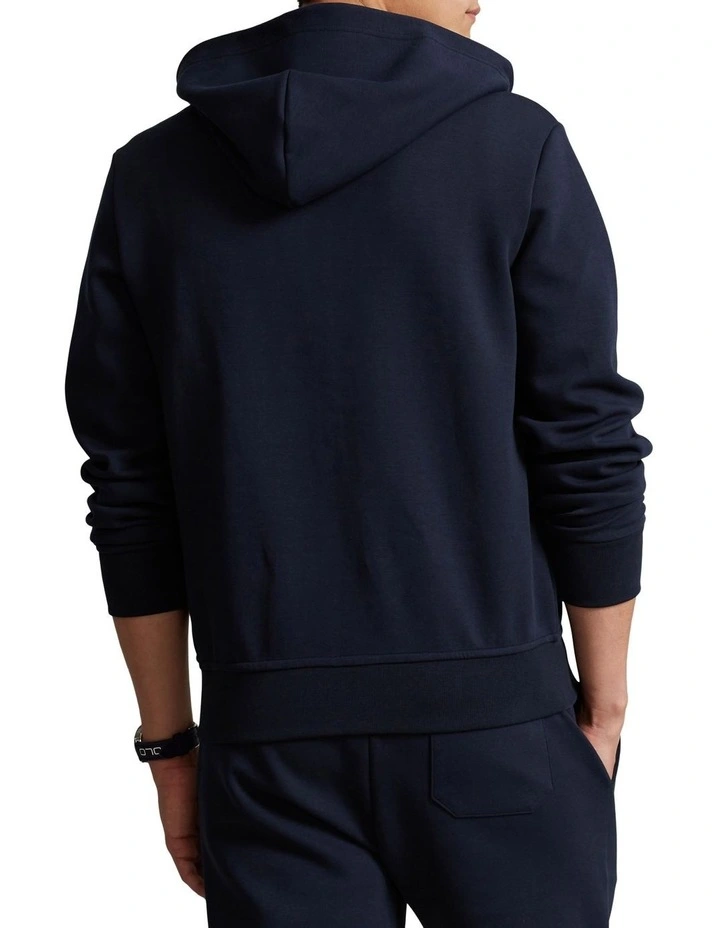 Double Knit Full Zip Hoodie in Blue