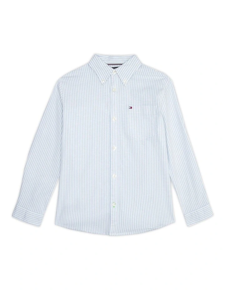 Boys 3-7 Essential Ithaca Stripe Archive Shirt in Blue