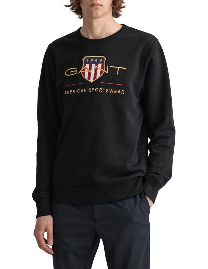 Archive Shield Crew Neck Sweat Black