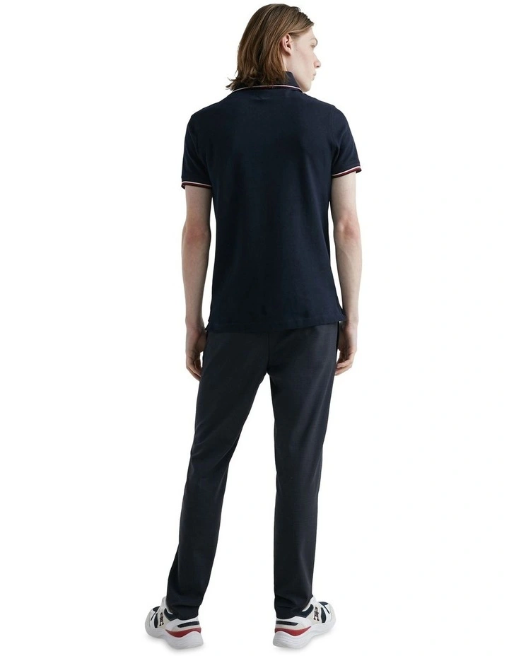 1985 Collection Tipped Slim Fit Polo in Blue