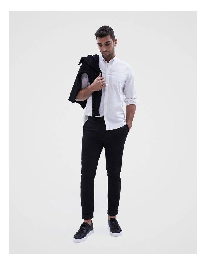 Slim Chino Pant in Black