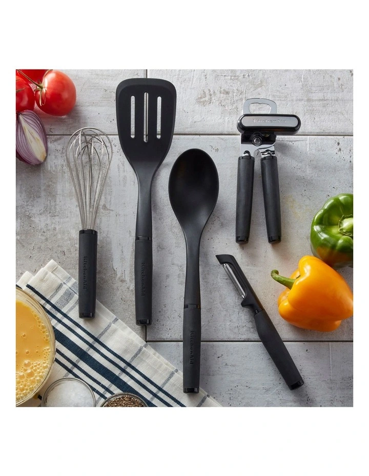 Soft Touch Nylon Slotted Turner in Black