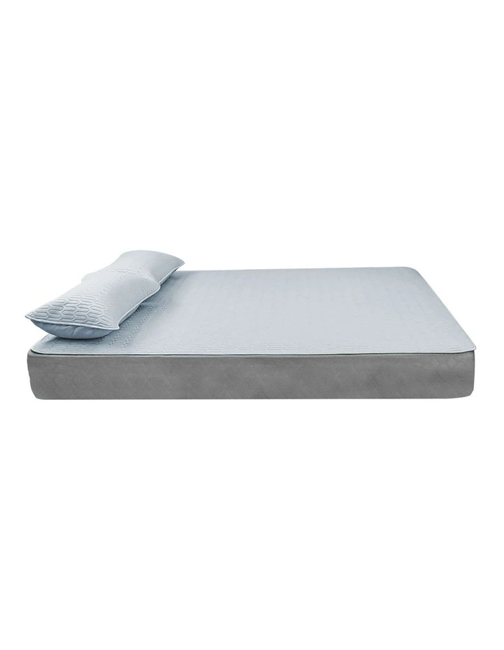Washable King Latex Mattress Topper with 2x Pillowcase in Grey