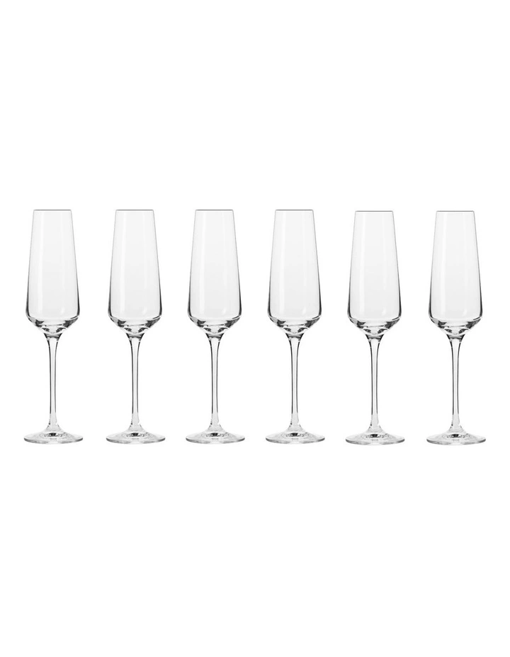 Avant Garde Champagne Flute 180ml Set of 6 in Clear