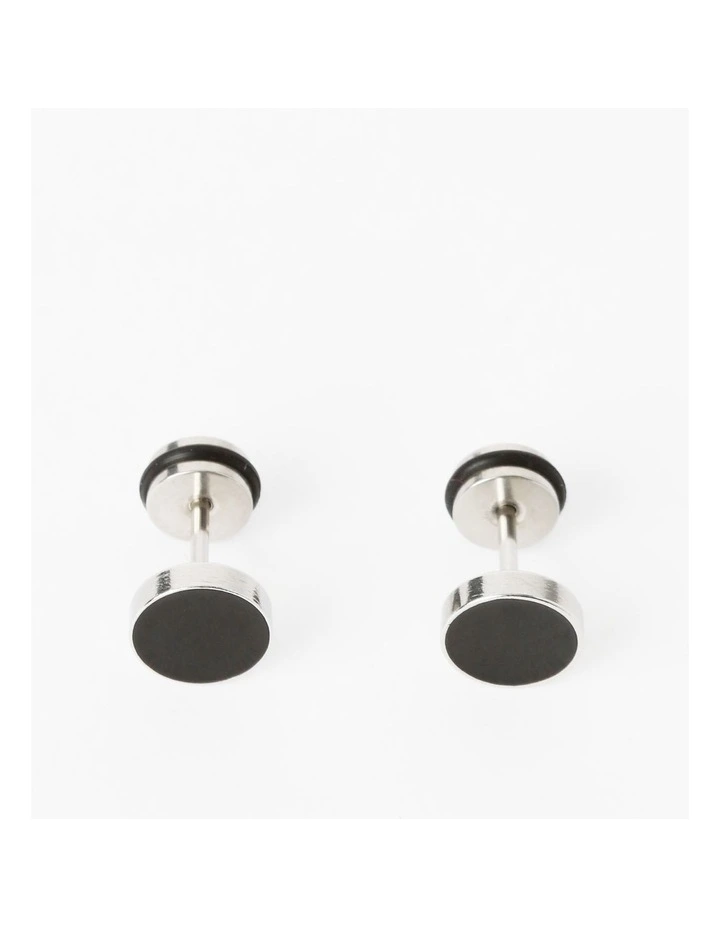 Enamel 6Mm Stud in Black