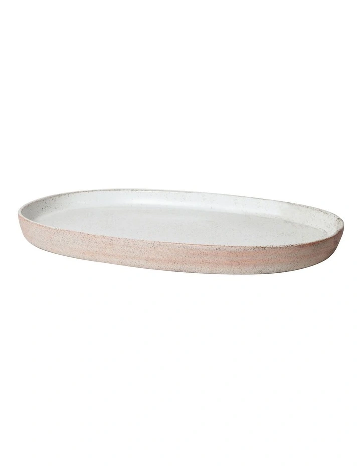 Natural Home Oval Tray in White Speckle