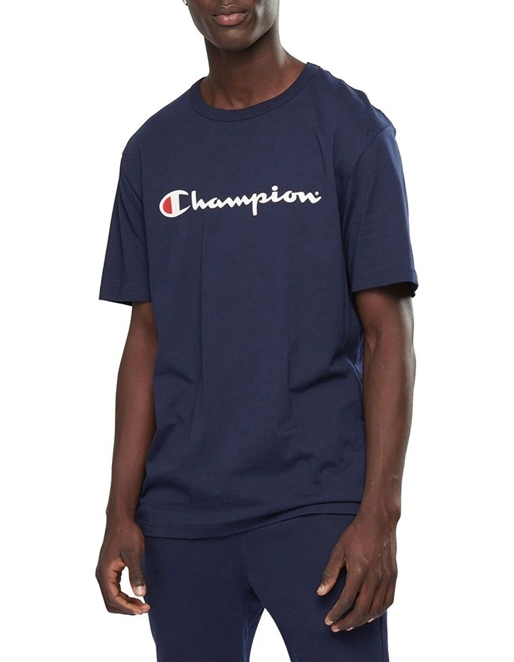 Script Tee Navy